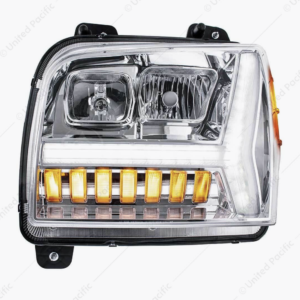 Headlight With LED DRL Light Bar & Turn SIgnal For 2018-2026 Kenworth W990